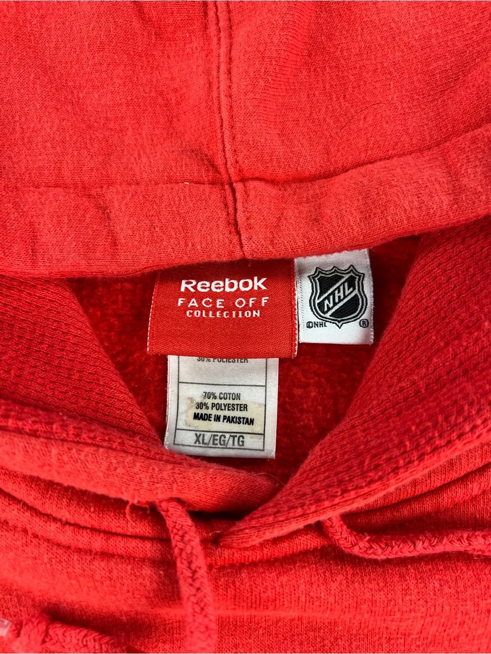 Vintage Y2K Reebok Detroit Red Wings Face Off Collection Pullover Hoodie Size XL